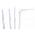 Sunset Drinking Straws 7.75" Wrapped Flex White - 400 Count