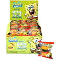 Spongebob Squarepants Giant Gummy Krabby Patties Candy - 36 Count (.63oz)