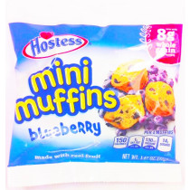 Hostess Whole Grain Mini Muffins Blueberry - Master Case 6/5 Count (1.61oz)