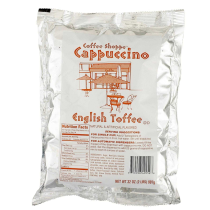 Coffee Shoppe English Toffee Cappuccino Beverage Mix - Single Serve (2lb)