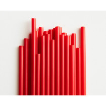 Sunset Drinking Straws 10.25" Wrapped Red - 500 Count