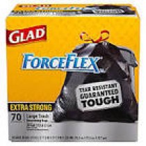 Glad ForceFlex 30 Gallon Extra Strong DrawString Trash Bags - 70ct