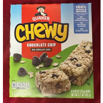 Quaker Big Chewy Chocolate Chip Granola Bars - 12/8 Count (.84 oz.)