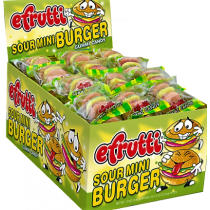 Efrutti Sour Mini Burger Gummi Candy - 60 Count (.32oz)